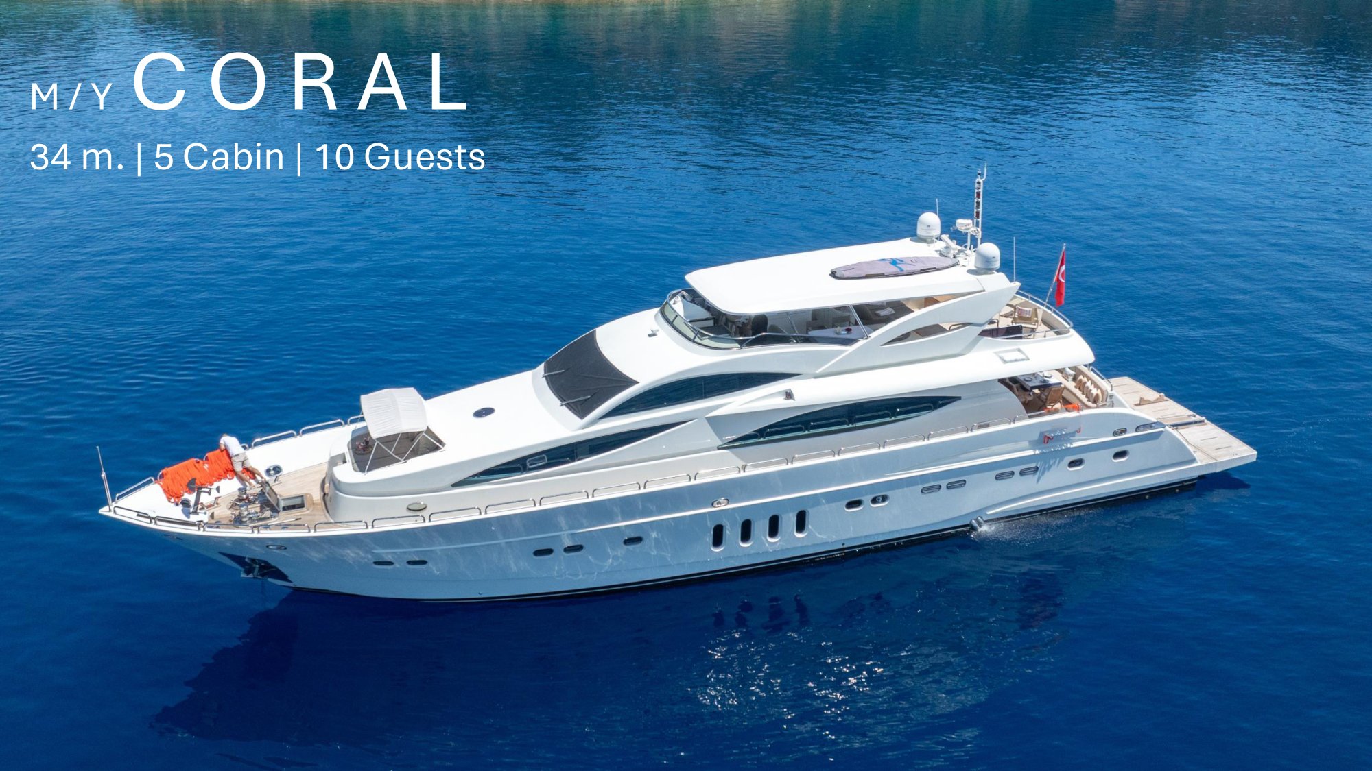 M/Y Coral — 34m Süper Yat Ege