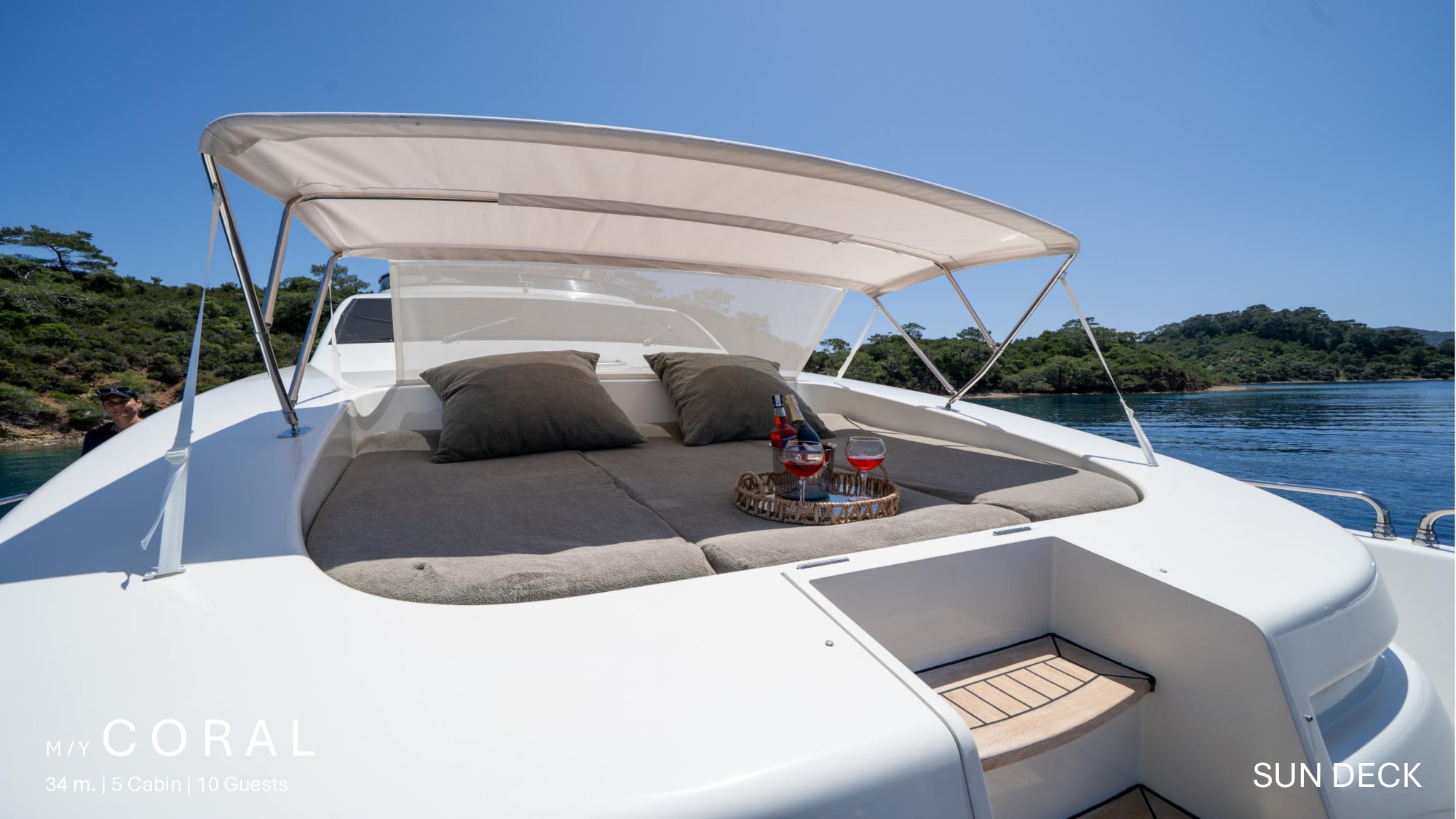 M/Y Coral — Sun deck