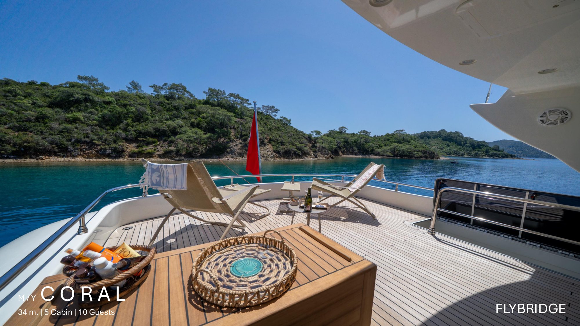 M/Y Coral — Flybridge güverte
